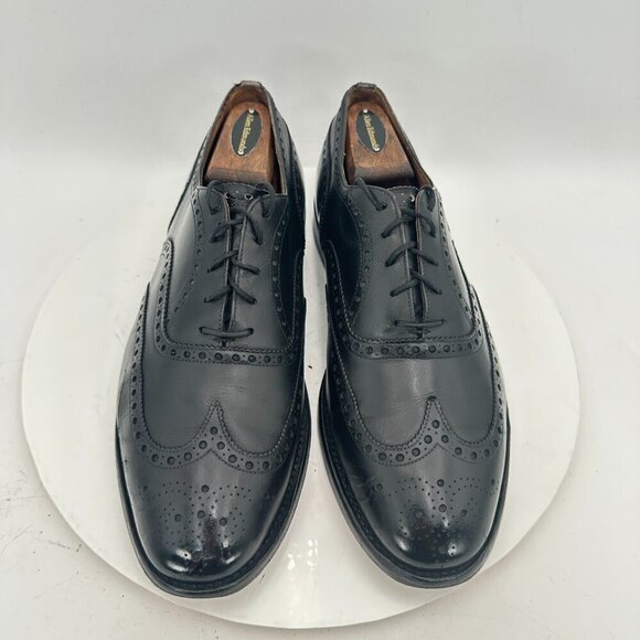 Toscana by Global Super Prime Men US 9.5 Black Leather Wingtip Oxford Shoes main image 9